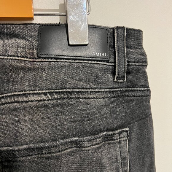 AMIRI Black Bandana Patch MX1 Denim Jeans sz 36 - Picture 6 of 11